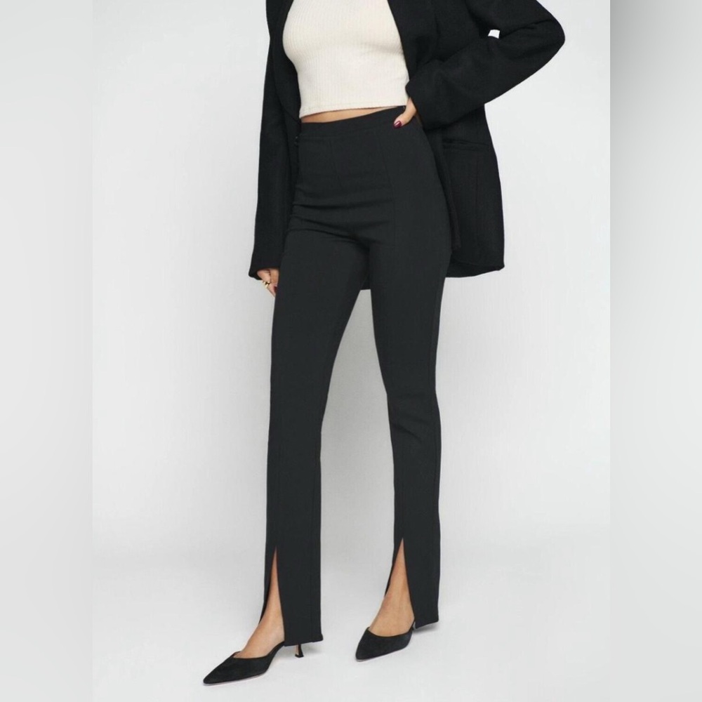 Reformation Black Fletcher Pants
